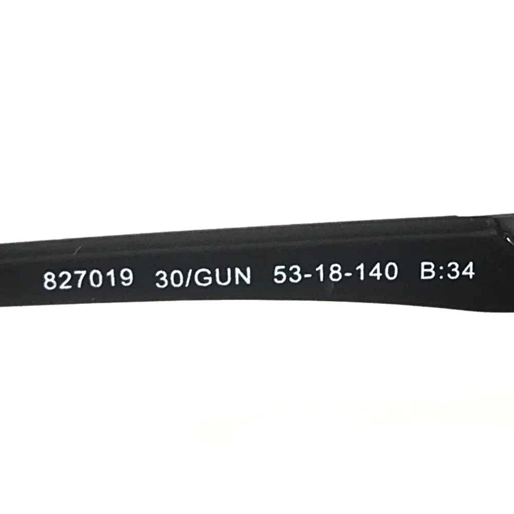 Titanflex Eyeglasses Frames 827019 30/GUN Black Grey Square Half Rim 53-18-140